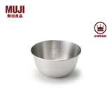 无印良品（MUJI）  不锈钢 盆 餐具 家用揉面盆洗菜发面盆  和面盆 料理盆 银色 XXS 直径11*高5.5cm