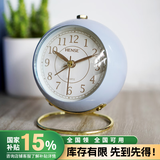 汉时（Hense）时尚创意小闹钟儿童闹表初高中生床头懒人时钟桌面钟表HA08蓝色