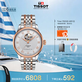 天梭（TISSOT）手表 力洛克系列男表 瑞士自动机械男士钢带腕表商务表毕业礼物