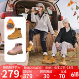 骆驼（CAMEL）【山丘】经典大黄靴户外工装马丁靴 L23W076065R 土黄（绒里） 39