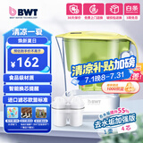 倍世（BWT）净水壶滤水壶净水器家用 欧洲镁离子滤芯 益家4.2L大容量 过滤水壶 厨房客厅通用 【去水垢-加强版】1壶4芯