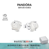 潘多拉（PANDORA）雪映玫瑰耳钉白色优雅高级时尚小众母亲生日礼物送女友