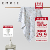 嫚熙（EMXEE）婴儿浴巾儿童宝宝纱布浴巾新生儿斗篷浴袍洗澡包巾 绮幻花信【110×110cm】