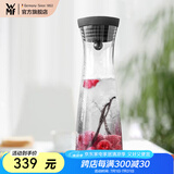 WMF 德国进口特质玻璃冷水瓶水杯套装组合四件套凉水杯凉杯玫瑰金 水扎壶黑1.0L