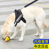 迪普尔背心式狗绳狗链宠物绳子狗狗牵引绳牵狗背带式遛狗绳子中大型犬* 【胸背款】黑色XL:建议60-90斤内 *
