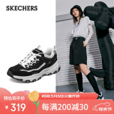 斯凯奇男女同款厚底熊猫鞋老爹鞋运动鞋88888250 黑色/白色/BKW 35