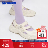 斐乐（FILA）FUSION斐乐玛丽珍凉鞋女鞋新款凉拖魔术贴海螺沙滩鞋 古白色/燕麦色-AO 37.5