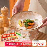 唯铭诺（WEIMINGNUO）日式陶瓷餐具碗碟套装碗筷家用盘子碗盘菜盘 山茶花8寸盘两只装