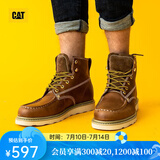 CAT卡特马丁靴工装靴子男鞋牛皮户外美式复古机车靴P721411M3EDC36 棕黄P721411 41