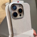 米弗希 复古亚麻布纹无边框适用苹果17promax磁吸手机壳16新款iphone15pro超薄14散热高级商务保护套 【白色】亚麻布纹-哑光电镀 iPhone 16 Pro Max