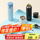 乐扣乐扣（LOCK&LOCK）憧憬弹跳保温杯316L不锈钢男女便携水杯黑色LHC3380BLK