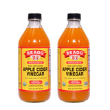 BRAGG美国进口苹果醋原味果浆果醋果汁饮料健身生酮食用调味醋 473ml*2瓶