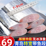 渔吻【超厚四指宽】带鱼段刀鱼段 冰鲜冷冻大带鱼中段带鱼礼盒鱼 500g*2袋（精选中段 高品质）