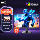 HKC 24.5英寸300Hz高刷HVA硬件低蓝光125%sRGB广色域HDR400电竞1ms显示屏280Hz游戏PS5电脑显示器G5S