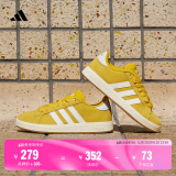 adidas「面包鞋」GRAND COURT BASE 00s休闲低帮板鞋男女阿迪达斯 银灰黄/白色/树脂黄     42