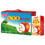 惠尔康红苹果果汁饮料老款怀旧苹果汁饮品清甜清爽解腻248ml*24盒整箱 248ml*24盒红苹果饮料