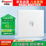 罗格朗（LEGRAND）开关插座 简悦系列陶瓷白色 86型墙壁插座 一位六类电脑网络插座