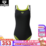 阿瑞娜泳衣女士连体无袖低跨三角泳衣冲浪连体游泳衣瑜伽 黑色（BLK） M
