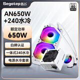 鑫谷（segotep）电源550W/650W/750W台式机电源AN系列白牌直出组装电脑台式机电源 80plus/3C认证 AN650w 冰山版+240水冷 白色电源水冷套装