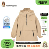 暇步士（Hush Puppies）童装儿童秋装外套男童女童春秋季新款男女大童简约纯色夹克 燕麦卡其 160 (偏大一码)
