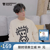 Dangerous people薛之谦dsp托头纸袋人套头毛衣宽松慵懒情侣针织衫 白色 L