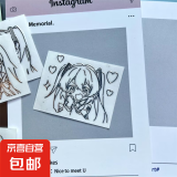 初音未来金属3D贴纸笔记本贴纸动漫周边个性装饰DIY贴纸防水高级手机耳机笔记本装饰 初音金属贴【可爱】