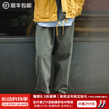马登工装美式复古Easypants卡其休闲裤军绿色宽松直筒束脚长裤子男夏 灰绿色 2XL （175-200斤）