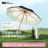 蕉下（beneunder）防紫外线三折双层黑胶晴雨伞防晒伞BM664月雾