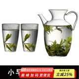 高茗（gaoming） 仿宋茶壶小早执壶耐热茶具泡绿茶器透明小号醒酒壶玻璃壶 小早壶+琴筝杯120ml【2只】