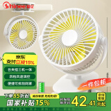 赛亿（Shinee）风宝蓄电款USB小风扇/电风扇/小电扇/小台扇 办公宿舍床头车载用多功能台壁挂迷你台夹扇 FTB4-03