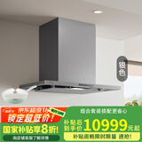 富士帝日本原装进口  油烟分离顶吸欧式吸油烟机 家用白色日系抽油烟机防油涂层易清洁CXW-230-CL260E 银色 SV【预售】