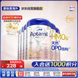 爱他美（Aptamil）德国白金版HMO 较大婴儿配方奶粉2段(6月+)800g 6罐箱装 德爱白金
