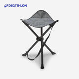 迪卡侬户外折叠椅便携露营MH100折叠凳靠背椅马扎凳灰色-4767344
