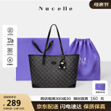纽芝兰（NUCELLE）包包女2025黑色软皮鸭子托特包大容量学生上课通勤单肩包生日礼物