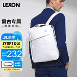 乐上（LEXON）双肩包14英寸笔记本电脑包书包泰维克纸环保旅行包时尚背包白色