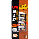 3M 胶水快干胶 玻璃陶瓷木材金属塑料橡胶粘合速干胶水 透明啫喱快干胶 AD119 5包装