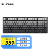 腹灵FL980V2Pro 有线/蓝牙/2.4G三模客制化机械键盘gasket结构正刻侧刻键帽热插拔蓝牙键盘无线键盘 FL980V2Pro LS版-黑曜石极昼侧刻 悦动红轴