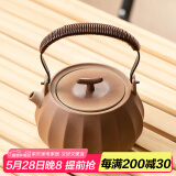 瓷牌茗茶具（cipaiming teaset）围炉煮茶家用全套配件罐罐茶煮茶壶室内炭火炉烤红薯 竖纹《古鸣》提梁壶 580ml