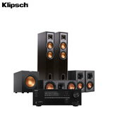 杰士（Klipsch）R-26F家庭影院5.1电视音箱 落地影院组合音响客厅影院 HiFi高保真套装（黑色）配TX-SR3100功放 
