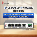 兮克SKS3200M-5GPY1XF轻管理网管交换机支持VLAN隔离5个2.5G电口+1个10G光口支持猫棒支持NAS端口汇聚