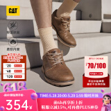 CAT卡特休闲皮鞋男士复古工装轻户外软牛皮防滑通勤鞋P725212N3AMC29 浅褐 43