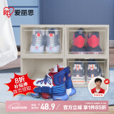 爱丽思（IRIS）塑料鞋盒透明大号AJ球鞋鞋柜防尘防潮鞋架可叠加鞋子收纳盒 4个装