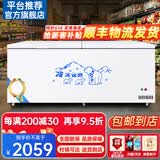 雪花熊系列冰柜商用大容量冷冻柜家用卧式冷柜大容量冷藏冷冻展示柜商用冷冻柜商用冷柜 1288双机单温长2.16米铜管【可冷冻/可冷藏】
