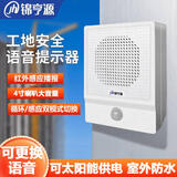 锦亨源感应音箱语音提示器红外线人体感应音响语音播报广播喇叭大音量智能工地铁施工现场安全提醒报警 防水大音量【插电款】可换语音