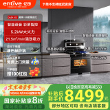 亿田D6ZK集成灶蒸烤一体家用蒸箱烤箱黑色变频集成灶一体式一体灶大吸力油烟机燃气灶一体机智能彩膜屏 D6ZK变频款 液化气（默认左排烟如需右排烟联系客服）