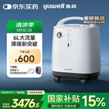 鱼跃医用制氧机吸氧机轻音家用老人5L升级6L升8F-6AW中重度缺氧国补