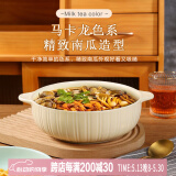 泰鑫兴11英寸27.5厘米釉下彩陶瓷餐具大号汤盆一只装 黄色