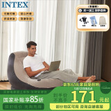 INTEX 68564植绒充气沙发套装 懒人休闲沙发躺椅充气沙发 阳台午休椅N
