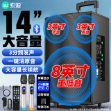 索爱（soaiy）SA-X21大功率重低音广场舞家用户外k歌电木吉他乐器音箱蓝牙拉杆便携音箱扩音器话筒8寸