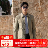 雅戈尔（YOUNGOR）风衣男翻领单风衣锦纶耐穿舒适透气男士上衣外套 GYDF424995YQA卡其 XL 180/100A